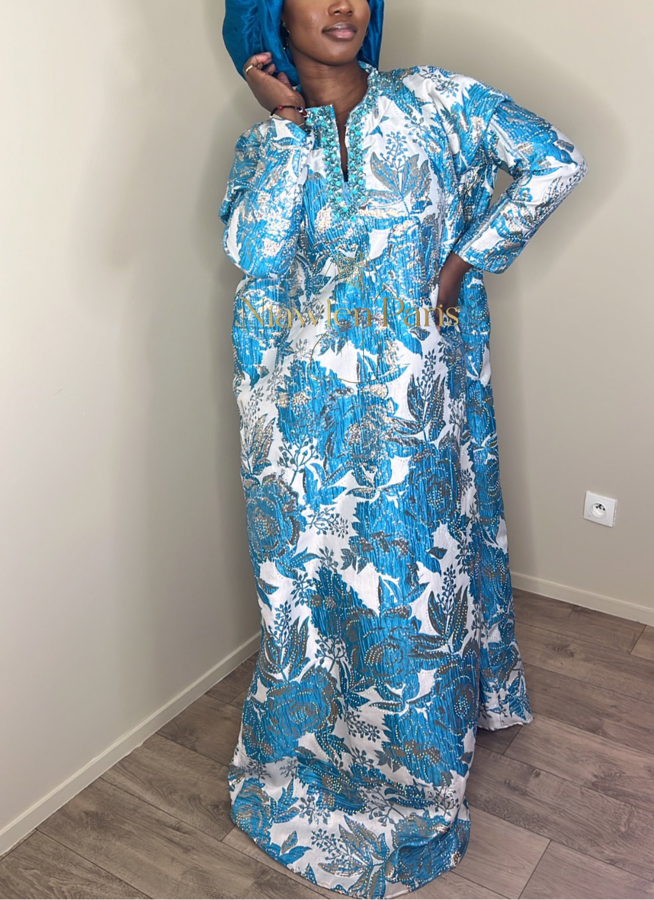 Boubou cristal bleu